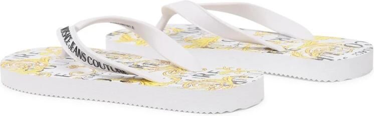 Versace Jeans Couture Abstracte Logo Flip Flops White Dames - Foto 5