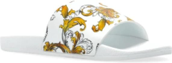 Versace Jeans Couture Witte Slide Sandalen Fondo
