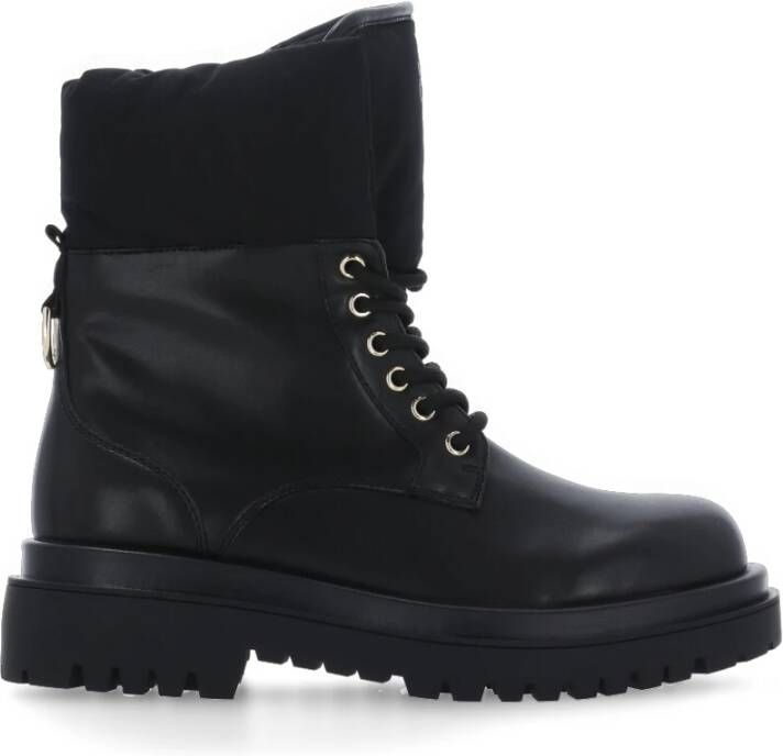 Versace Jeans Couture Zwarte Eco Leren Laarzen voor Vrouwen Black Dames