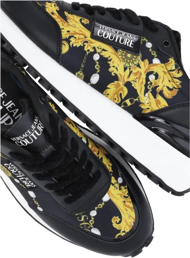 Versace Jeans Couture Multicolor Abstract Vetersluiting Sneakers Black Dames - Foto 2