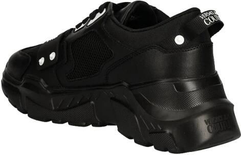Versace Jeans Couture Zwarte Sneakers voor Mannen Aw24 Black Heren