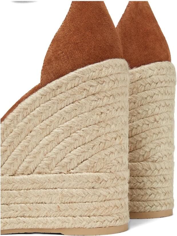Versace Karamelbruine Gevlochten Raffia Sleehak - Foto 5