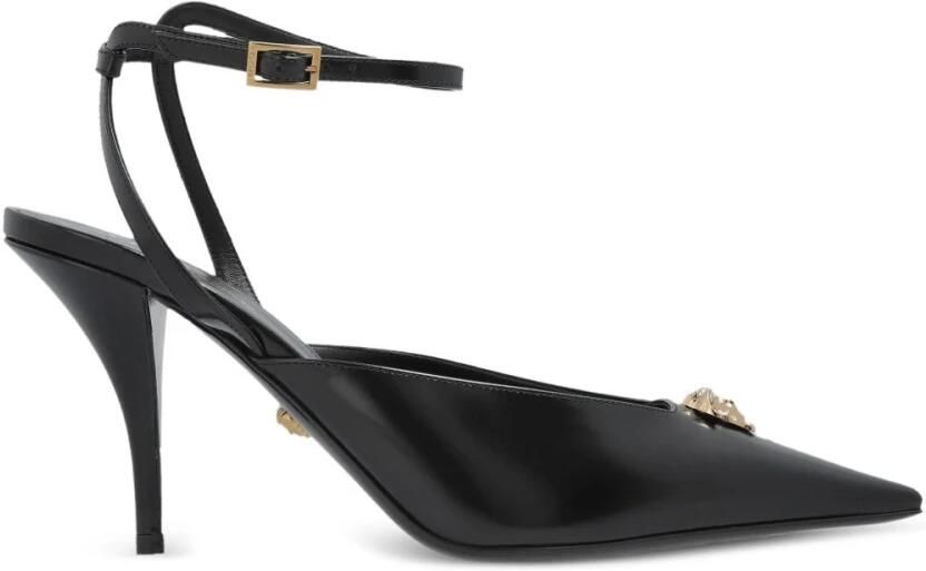Versace La Medusa leren slingback pumps 85 mm