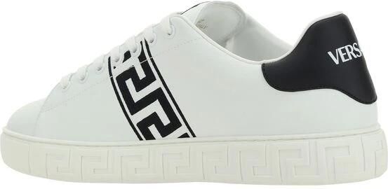 Versace Wit Zwart Kalfsleer Sneaker White Heren - Foto 3