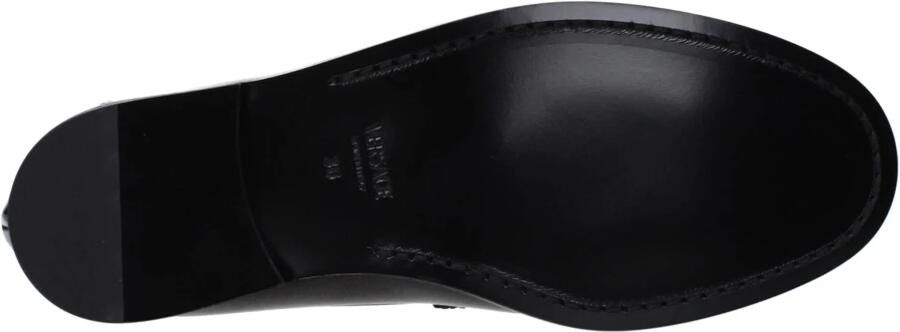 Versace Leren instapper met Medusa-plaquette Black Dames