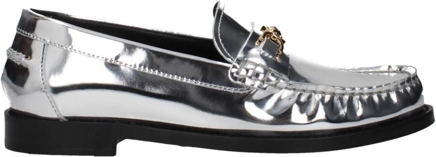 Versace Grijze Leren Instaploafers - Foto 3