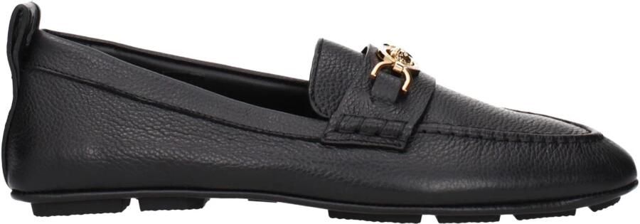 Versace Leren Driver Loafers met Metallic Detail Black Heren - Foto 3