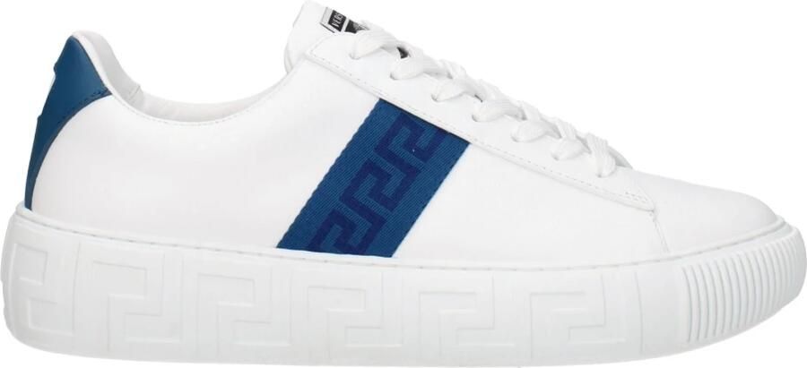 Versace Witte Leren Lage Top Sneakers - Foto 2