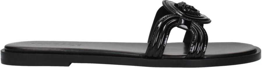 Versace Iconische instapsandalen met Medusa-logo Black Dames