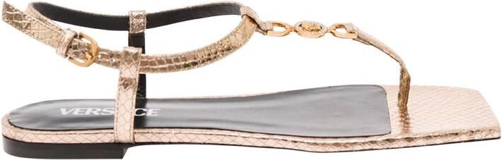 Versace Medusa '95 Teenslippers met Kristallen Yellow Dames - Foto 2