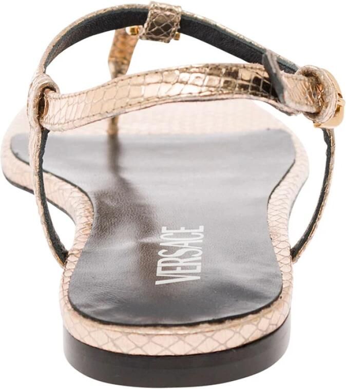 Versace Medusa '95 Teenslippers met Kristallen Yellow Dames