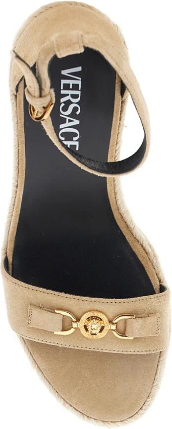 Versace Medusa '95 Suede Sleehak Sandalen - Foto 2