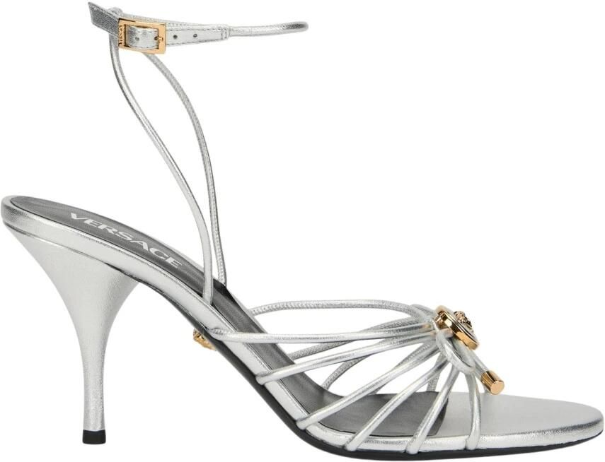 Versace Medusa Embellished Ankle Strap Heels