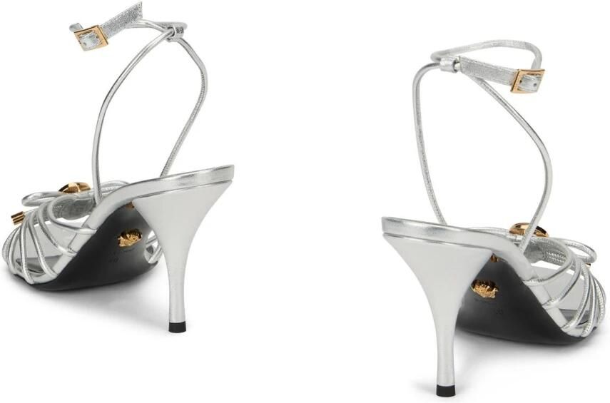 Versace Medusa Embellished Ankle Strap Heels - Foto 2