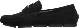 Versace Zwarte Suède Loafers met Biggie Medusa Black Heren
