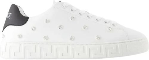 Versace Medusa Versierde Leren Sneakers