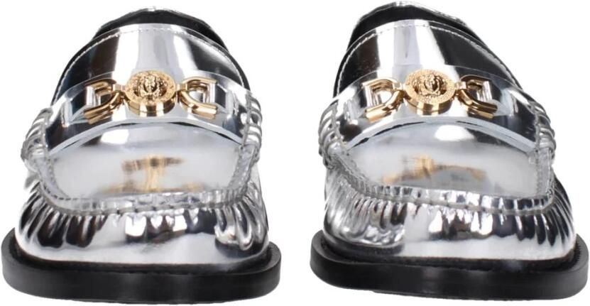 Versace Metallic Logo Loafers voor Mannen