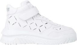 Versace Leren Sneakers met Lasersnijwerk White Heren