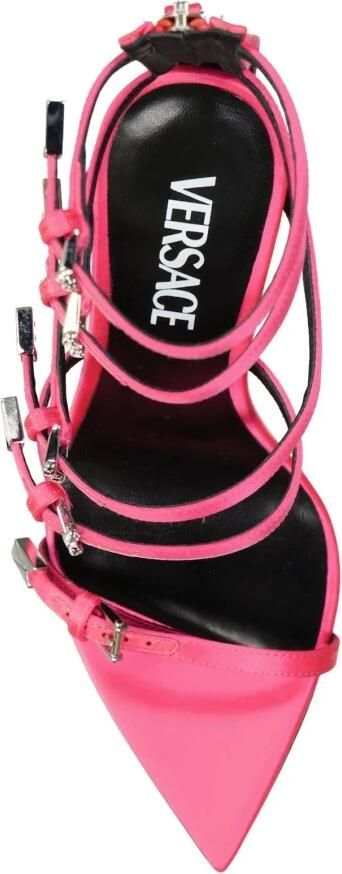 Versace Pumps van leer met enkelbandjes Pink Dames - Foto 3