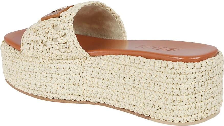 Versace Raffia Espadrille Sleehak Sandalen - Foto 2