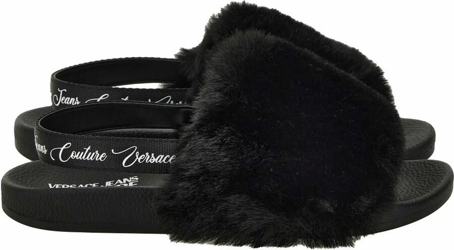 Versace Slingback Slippers met Bontrand