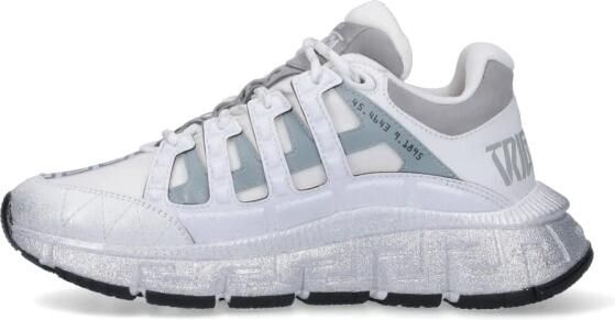 Versace Trigreca Sneakers met Grafisch Patroon en Leren Details White - Foto 9
