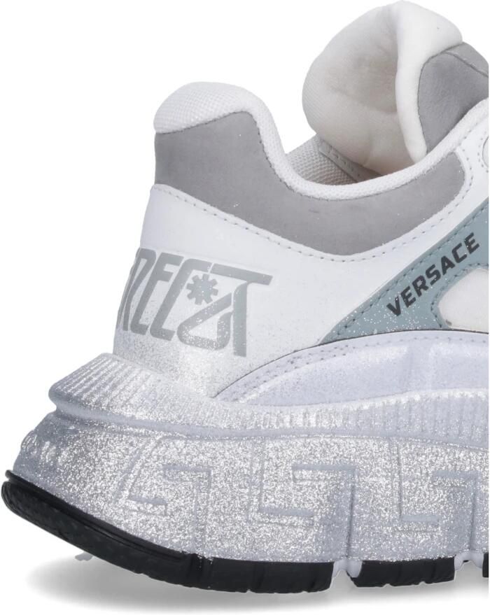 Versace Trigreca Sneakers met Grafisch Patroon en Leren Details White