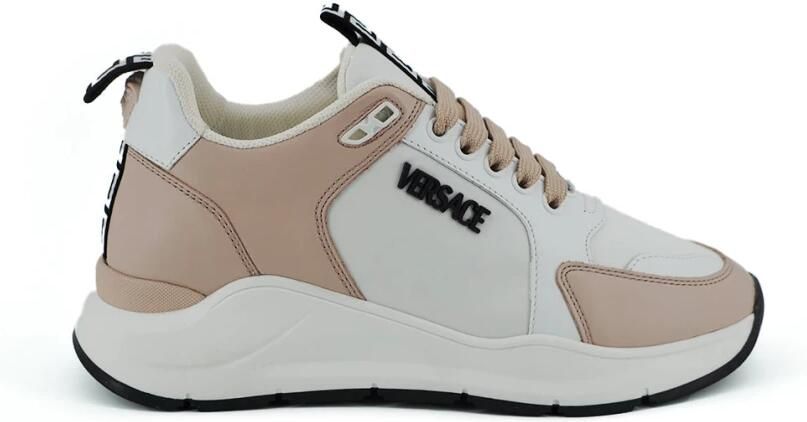 Versace Lichtroze en witte leren sneakers White Dames - Foto 2