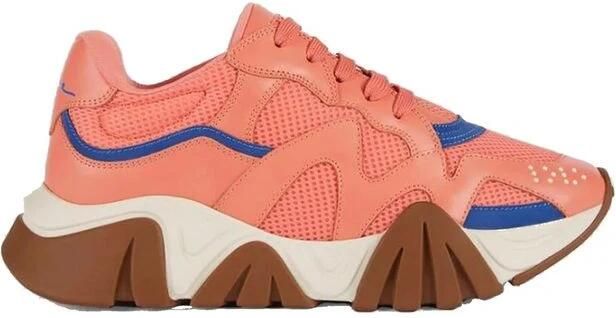 Versace Squalo Sneakers Vrouwen Leer Mesh Rubber Pink Dames
