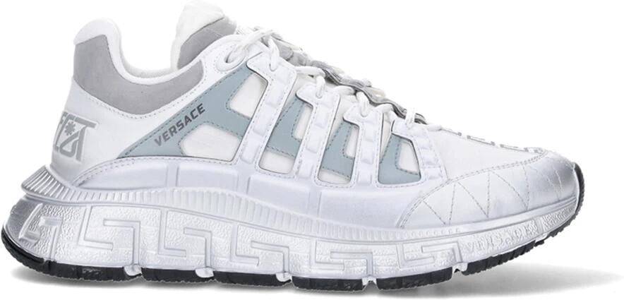 Versace Trigreca Sneakers met Grafisch Patroon en Leren Details White - Foto 7