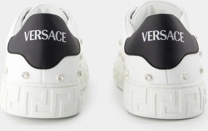 Versace Low-Top Sneakers Leather White in wit - Foto 2