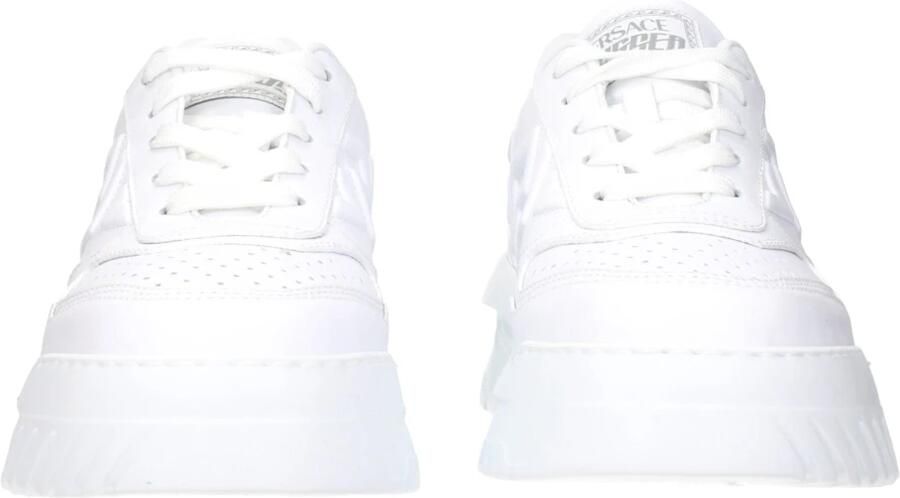 Versace Greca Odissea Veterschoenen van leer White Heren