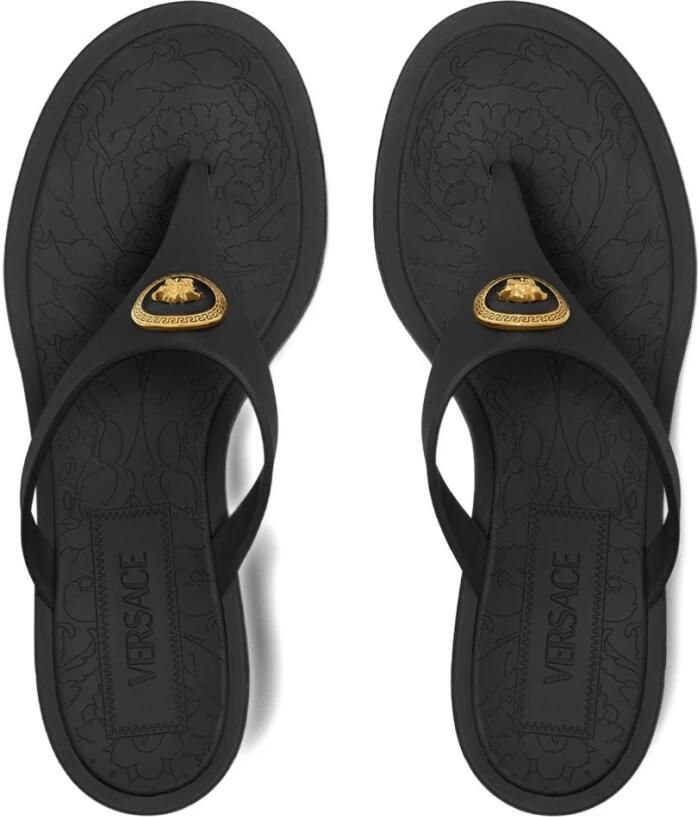 Versace Zwarte Kitten Heel Sandalen