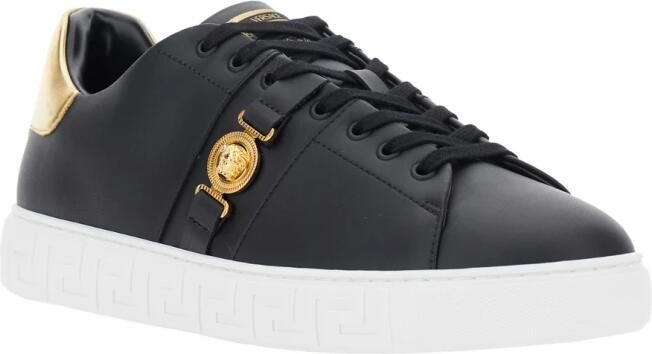 Versace Zwarte lage sneakers met logo