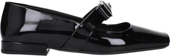 Versace Zwarte Lakleren Ballet Flats