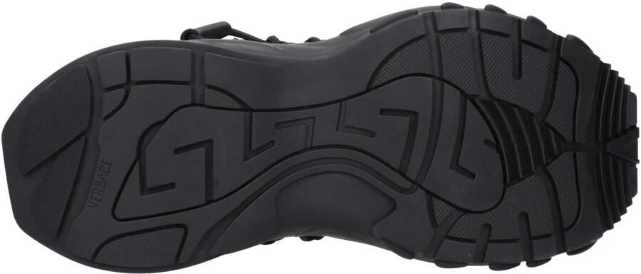 Versace Zwarte Leren Atletische Sneakers met Logo's - Foto 4