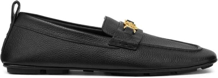 Versace Leren Driver Loafers met Metallic Detail Black Heren - Foto 2