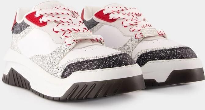 Versace Zwarte leren sneakers Odissea stijl