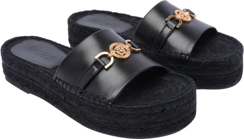 Versace Zwarte Sandalen met 4 5 cm Sleehak - Foto 2