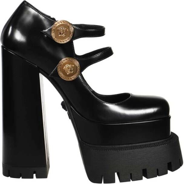 Versace Vierkante Neus Leren Pumps