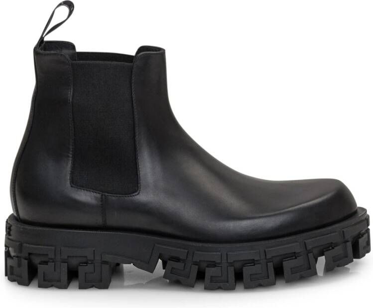 Versace Greca Portico Chelsea Laarzen Black Heren