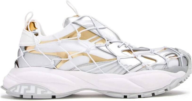 Versace Wit Zilver Goud Sneaker White Dames