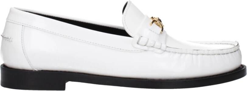 Versace Witte Leren Instaploafers