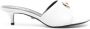 Versace Witte Leren Kitten Heel Sandalen - Thumbnail 1
