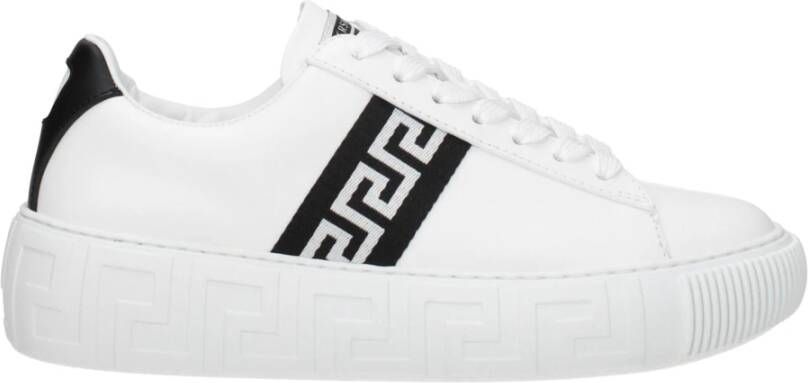 Versace Leren Low Top Sneakers White