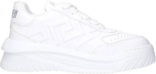 Versace Witte leren sneakers met logo