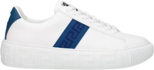Versace Witte Leren Sneakers met Zijlogo