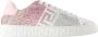 Versace Witte Leren Sneakers Ronde Neus Multicolor Dames - Thumbnail 1