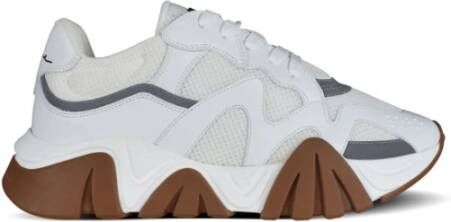 Versace Witte Leren Squalo Sneakers White Heren