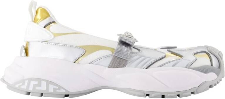 Versace Witte Mary Jane Sneakers Synthetisch